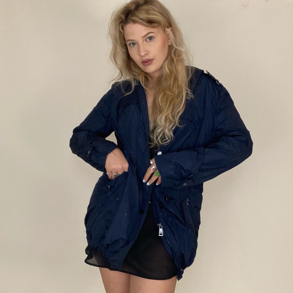Incredible Fuchs & Schmitt navy blue parka jacket